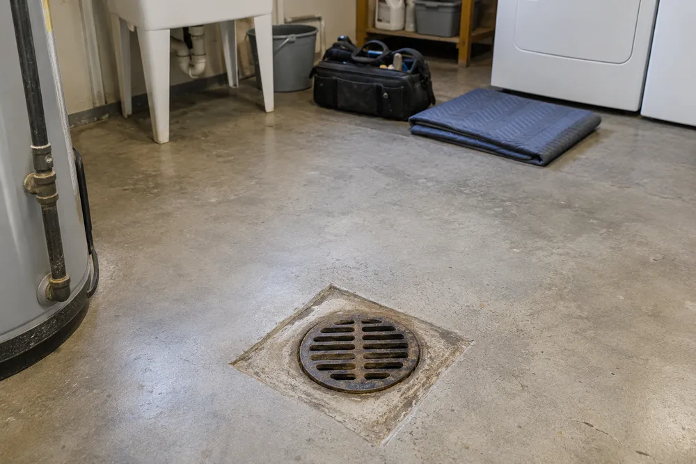 Floor-drain grate and drain-cleaning equipment